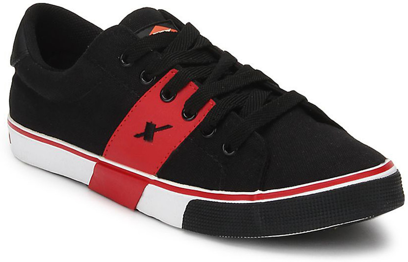 Sparx Men's SM-215 Black \u0026 Red Sneakers 