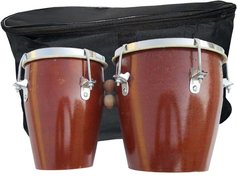 RAM musical Brown polish Bongo With Free cover Wooden Bongo(20 cm, 12 cm)