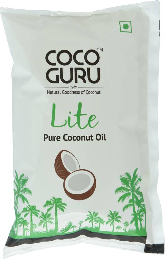 Cocoguru Cold Press Coconut Oil - Lite 1 Litre Pouch Coconut Oil Pouch ...