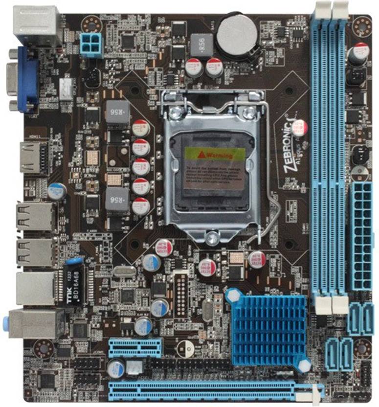 ZEBRONICS H61 Supported Socket 1155 RAM DDR3 Motherboard ZEBRONICS