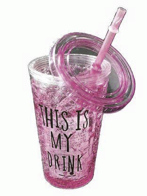 Upfog Frozen Double Wall Frosted Cup Hard Plastic freeze Drinking