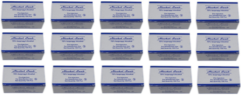 Cityhealth Medium Pads Individually Sealed Ideal for Pre-injection Skin Prep Contains 70% Isopropyl 1500 Alcohol Swab For Hospital Bulk Buy(1500 Units)