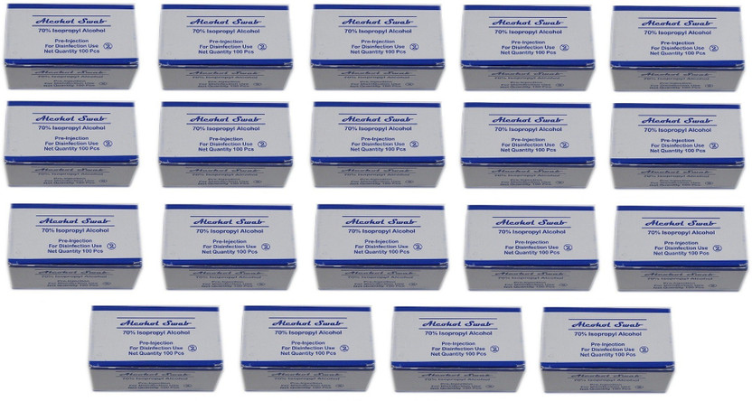 Cityhealth Medium Pads Individually Sealed Ideal for Pre-injection Skin Prep Contains 70% Isopropyl 1900 Alcohol Swab For Hospital Bulk Buy(1900 Units)