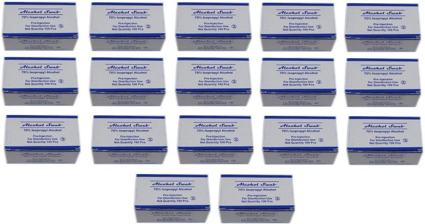Cityhealth Medium Pads Individually Sealed Ideal for Pre-injection Skin Prep Contains 70% Isopropyl 1700 Alcohol Swab For Hospital Bulk Buy(1700 Units)