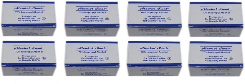 Cityhealth Medium Pads Individually Sealed Ideal for Pre-injection Skin Prep Contains 70% Isopropyl 800 Alcohol Swab For Hospital Bulk Buy(800 Units)