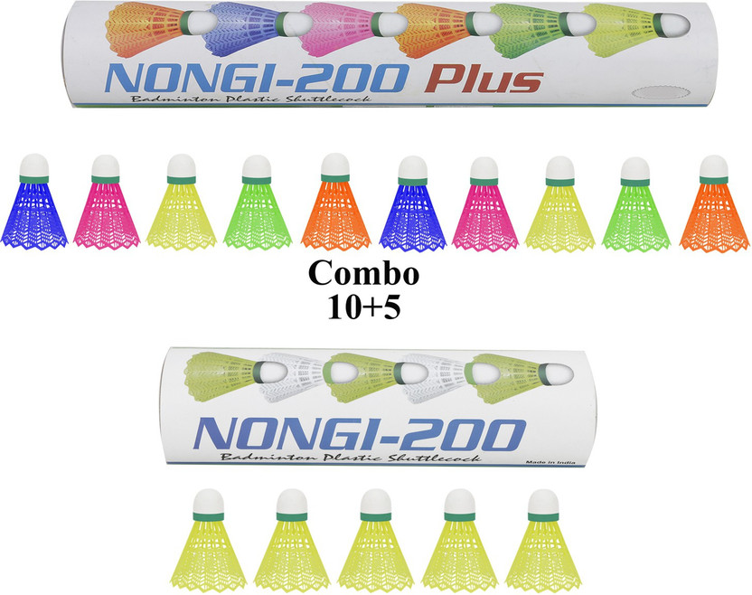 Nongi Plus Plastic Shuttle  - Multicolor(Medium, 77, Pack of 15)