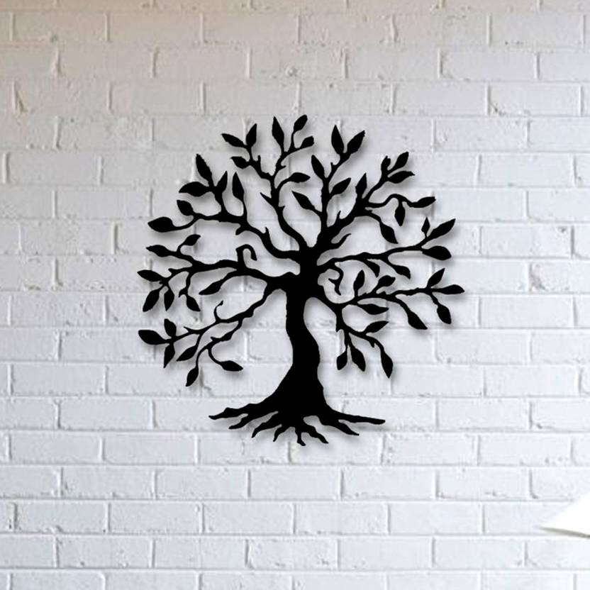 Gojeeva 3D Wall Art TREE WALL ART 147(ColorBlack,Suitable for Bedroom