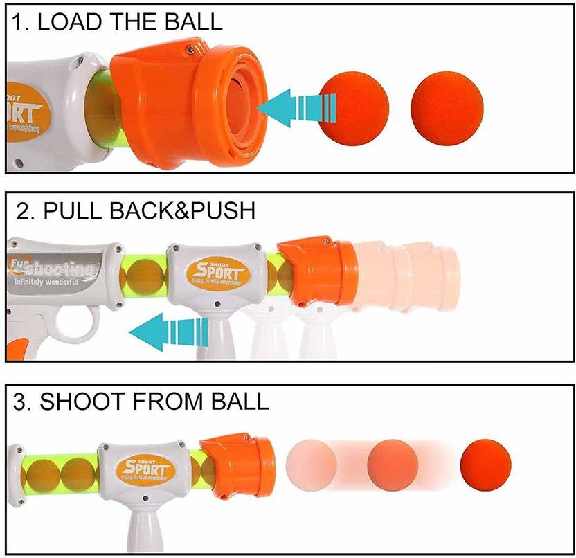 zest 4 toyz Kids Air Powered Foam Ball Shooting Toy Gun Guns & Darts
