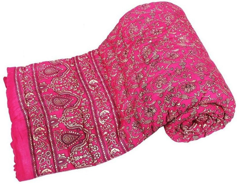 SVT SVT Floral Single Quilt for  Heavy Winter(Cotton, Pink) - Flipkart Deal