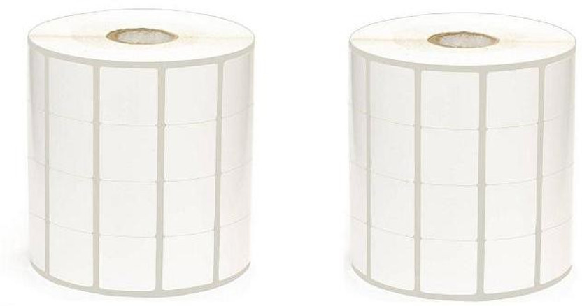 youlogic 25MMX25MM Barcode Label Self-adhesive Paper Label (White) 1ROLL 6000 LABELS Pack Of 2 Roll cromo Paper Label(White)