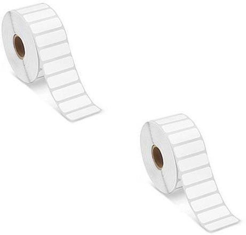 youtech Barcode Label Self-adhesive Paper Label (White) Labels In Roll, Permanent Self Adhesive Paper Label(White)