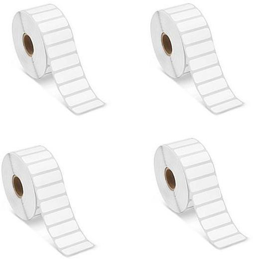 youtech Barcode Label Self-adhesive Paper Label (White) Labels In Roll, Permanent Self Adhesive Paper Label(White)