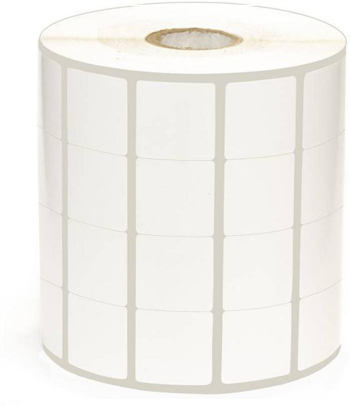 youtech 25MMX25MM (1 inch X1 inch) Barcode Label Self-adhesive Paper Label (White) 1ROLL 6000 LABELS set of 1 Roll Labels In Roll, Permanent Self Adhesive Paper Label(White)