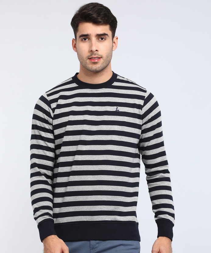 PARX Full Sleeve Striped Men Sweatshirt 