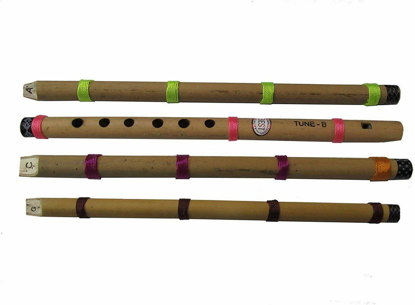 SG MUSICAL The bamboo flute is an important instrument in Indian classical music,it has six finger holes and one embouchure hole Bamboo Flute(43 cm)