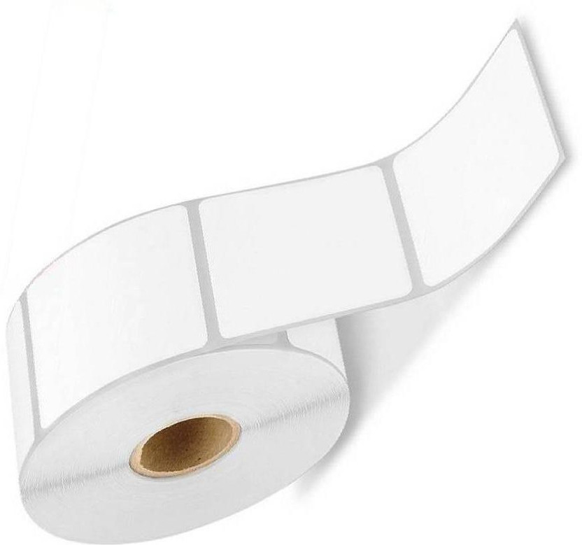 youtech 50MMX50MM (2inchX2inch) Barcode Label 1''up Self-adhesive Paper Label (White) 1ROLL 1000 LABELS set of 1 Roll Labels In Roll, Permanent Self Adhesive Paper Label(White)