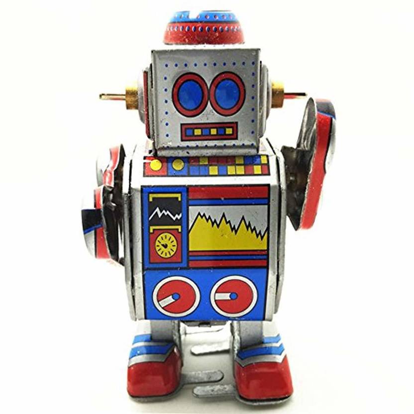 Off the Wall Toys Wind Up Tin Toy Wind Up Tin Toy . Buy Silver Robot