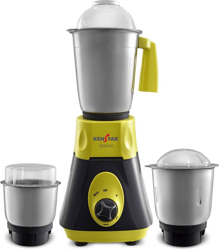 Kenstar Spacio KMSPA45K3SDJS 450 Mixer Grinder (3 Jars, Black, Green