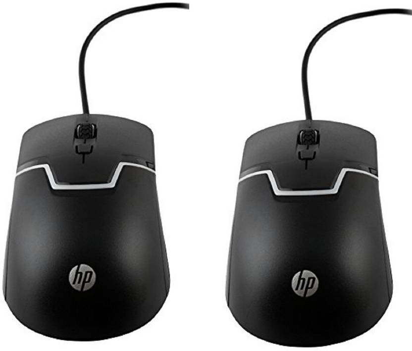 HP M100 Wired Gaming Optical Mouse (Black) (Pack of 2) Wired Optical