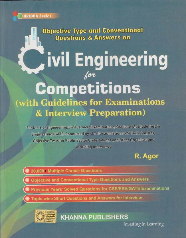 Civil Engineering For Competition (With Guidelines For Examinations & Interview Preparation)(Paperback, Khanna Publishers)