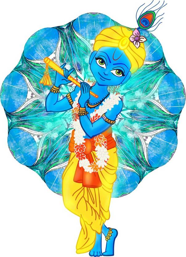 god & god's Medium Krishna Wall Sticker Price in India Buy god & god