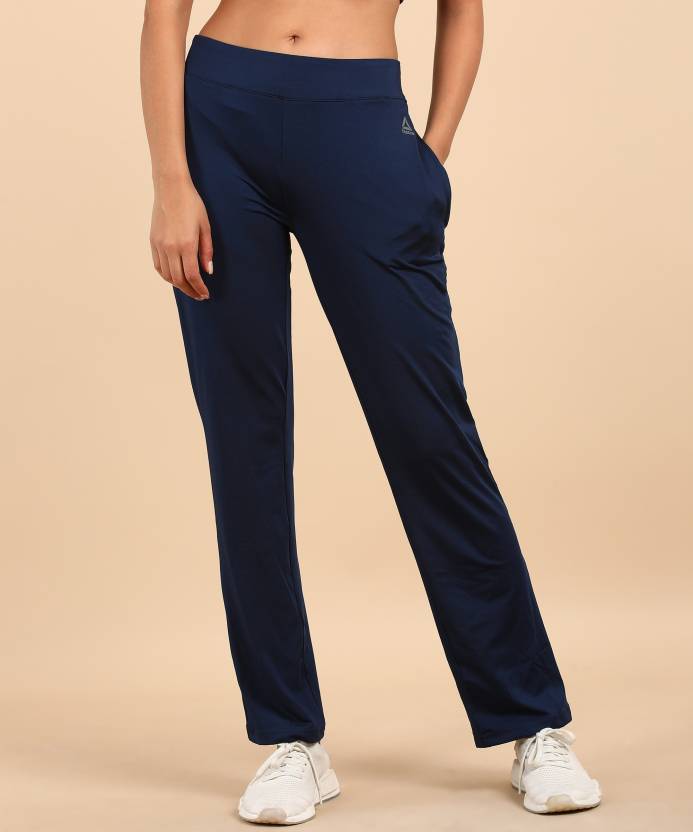 REEBOK Solid Women Dark Blue Track Pants - Buy REEBOK Solid Women Dark Blue Track  Pants Online at Best Prices in India | Flipkart.com
