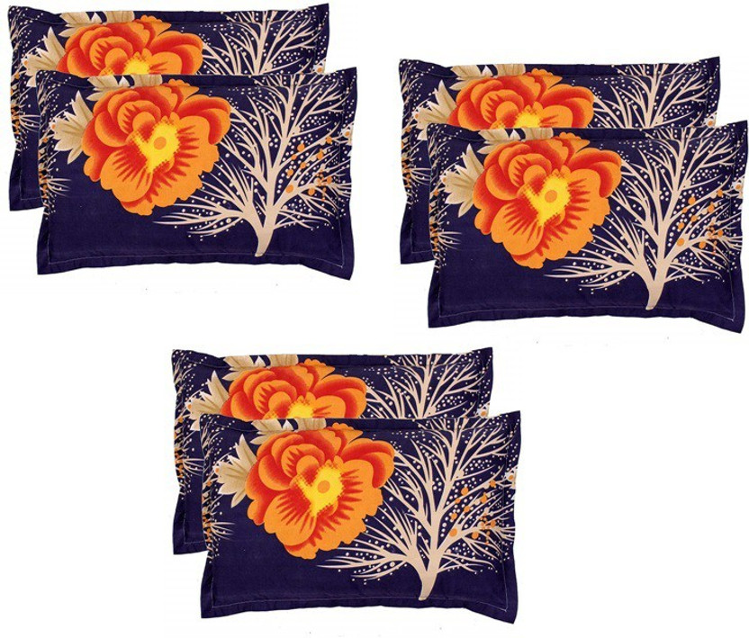 ZCI Polycotton Pillows Cover(44 cm*69 cm, Pack of 6, Multicolor)