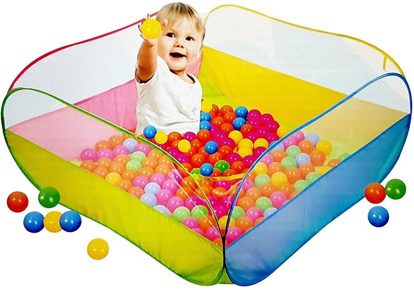 JAY AMBE ENTERPRISE Squared Wonder Pool With 50 Balls for Children