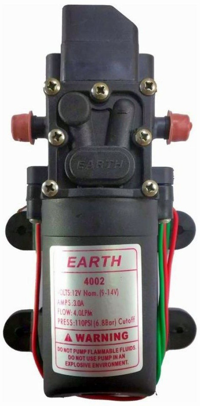 HP Earth Multi Useful 12 Volt Adapter/Battery Operated DC Electric Motor Pressure Booster Diaphragm Water Pump(0.048276795 hp) - Flipkart Deal