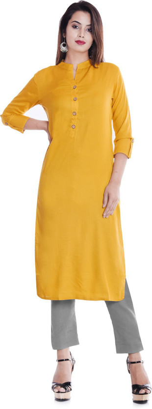 yellow colour kurti flipkart