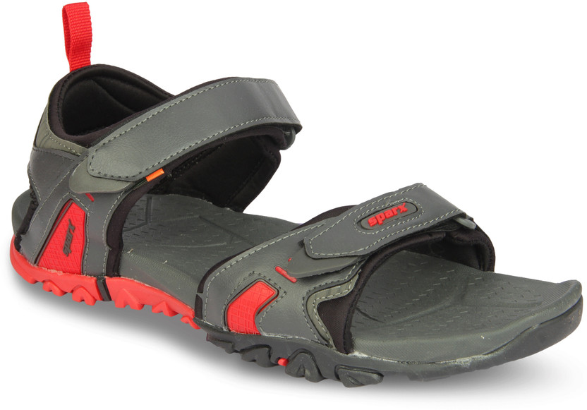 Sparx SS-484 Men Grey, Red Sandals 