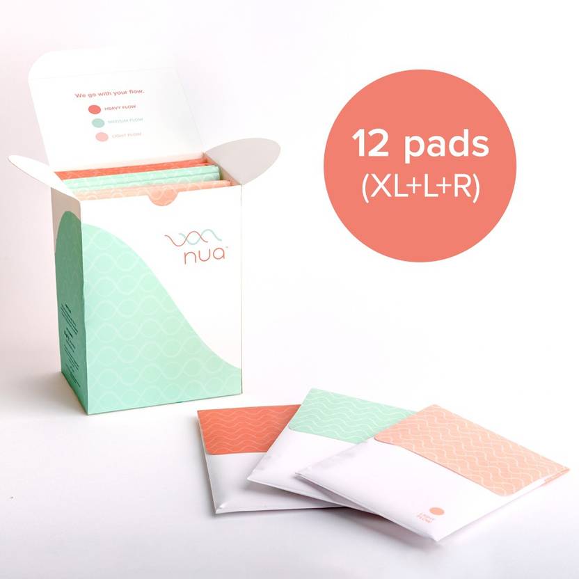 Nua Ultra Thin Rash Free Sanitary Pads 12 Pads 3 Heavy Flow Pads