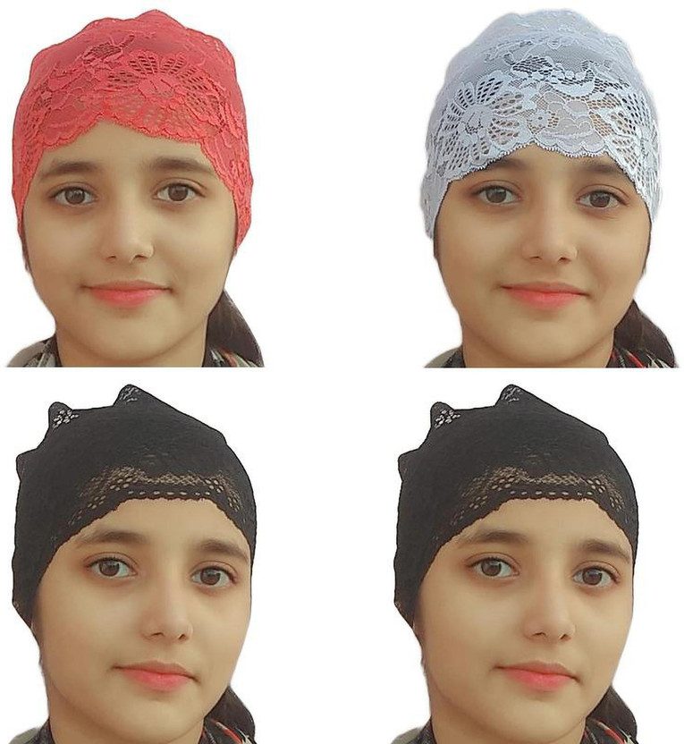 MONATI Self Design Hijab Cap Cap - Buy 