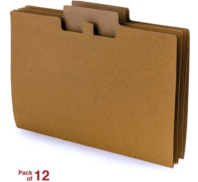 MANIFOLD Kraft Paper A4 Size 12 folders Pack A4 Size