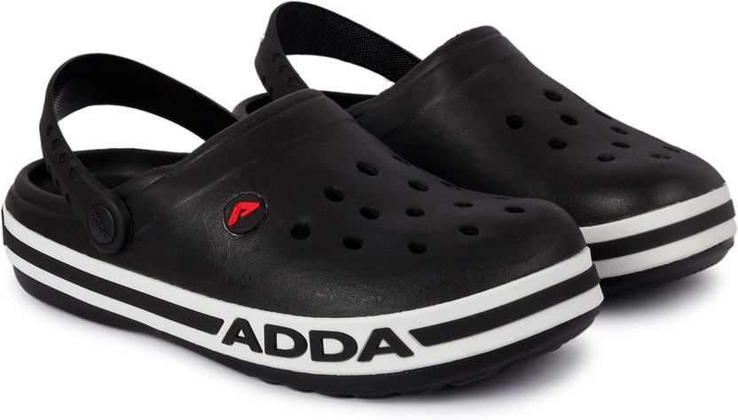 Adda Men Black, White Clogs - Buy Adda 