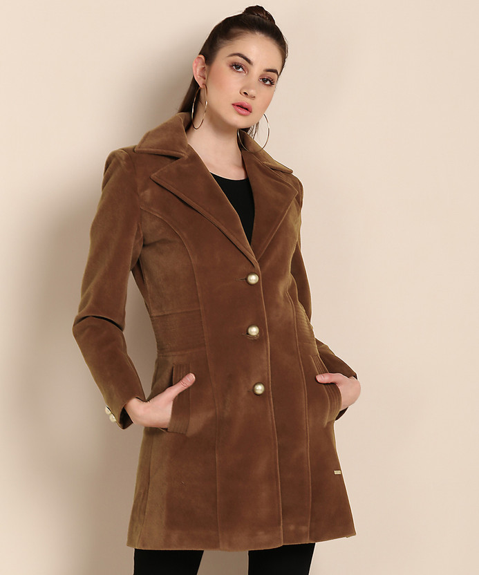 PARK AVENUE Polyester Blend Solid Coat 