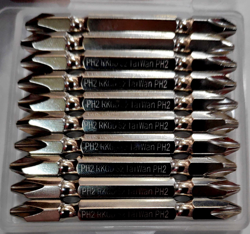 h9 1/4" Hex Double End Magnetic Magnet Cross & Philips 1 Head Screwdriver Bits S2 Taiwan Star Bit For Industrial & Home Impact Screwdriver(Pack of 10)