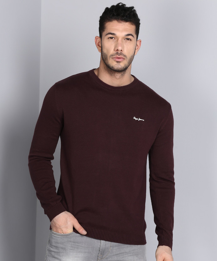 Pepe Jeans Solid Crew Neck Casual Men 