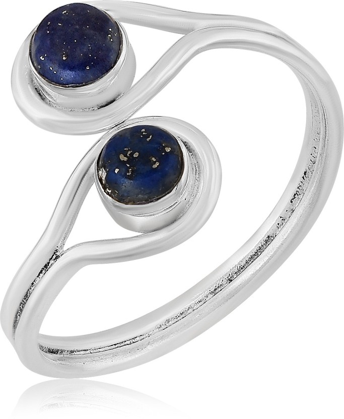 Natural Lapis Lazuli 925 Sterling Silver Ring Gemstone Jewelry 