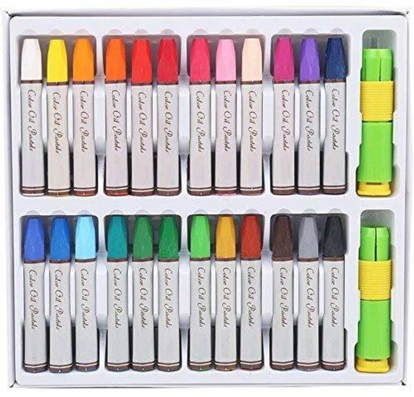 MyLifeUNIT Oil Pastels Set, 24 Colors Pack, Pastel Holders