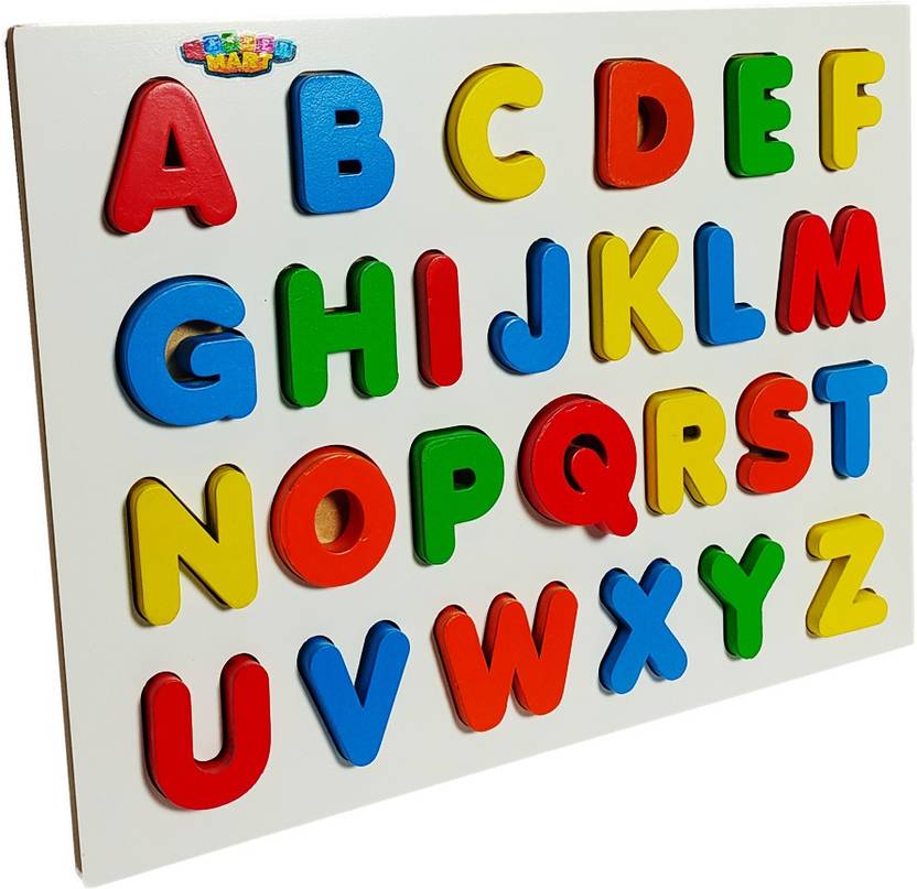 Mastermart Premium Wooden Alphabet ABC Board for Toddlers 2 6 Years