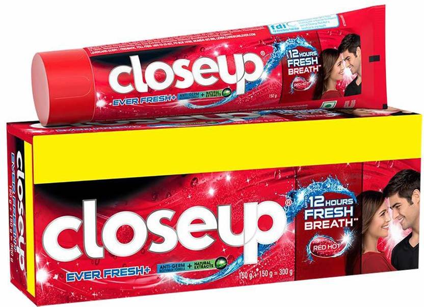 Closeup Ever Fresh Red Hot Gel Toothpaste Value Saver Pack, 2x150g