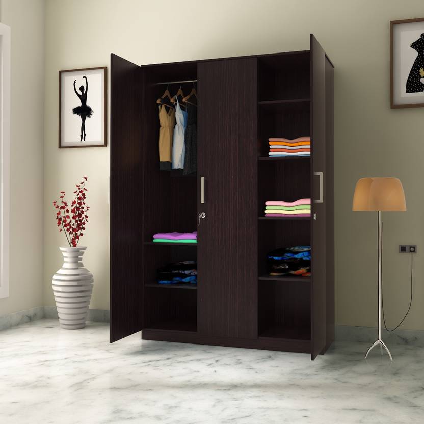 Flipkart Perfect Homes Julian Engineered Wood 3 Door Wardrobe Price in