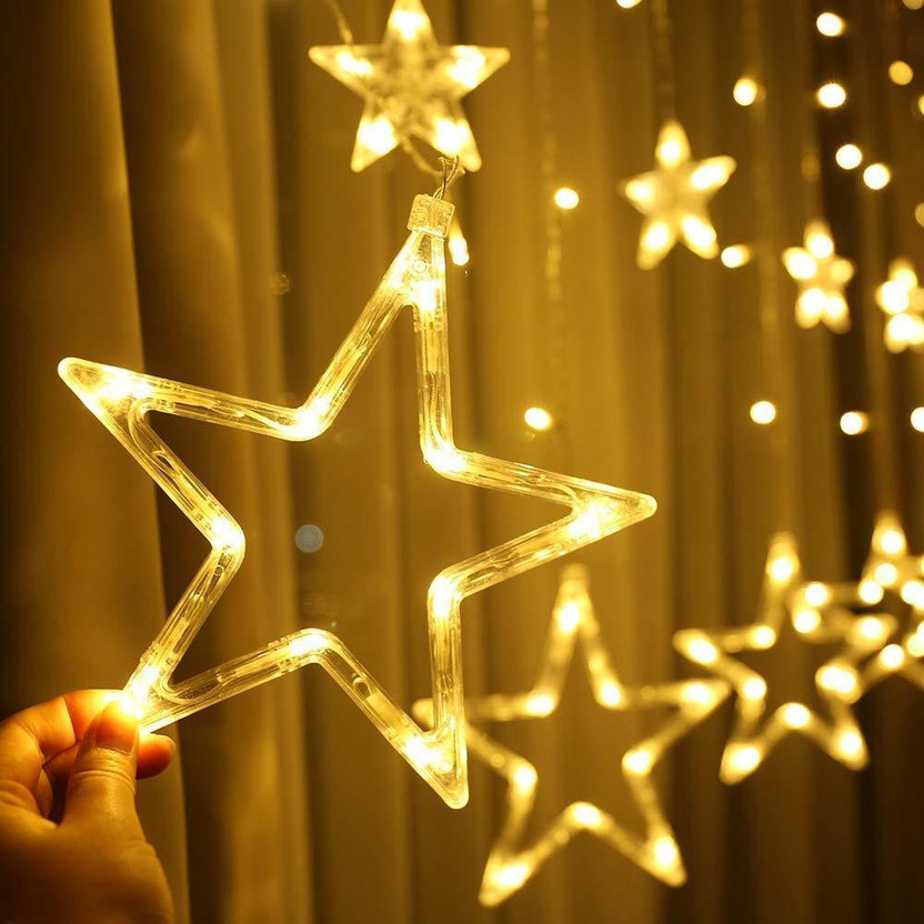 OMG OMG Best Buy 138 LEDs 8 m Yellow Flickering Star Rice Lights(Pack of 1) - Flipkart Deal