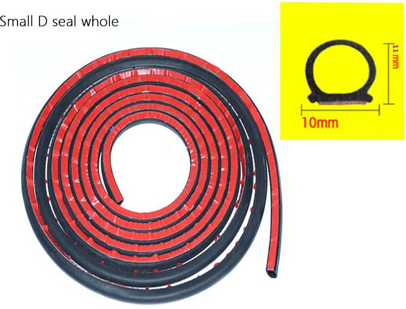 Fashionwu 5M DShape Car Door Window Trim Edge Hollow Seal Strip Rubber