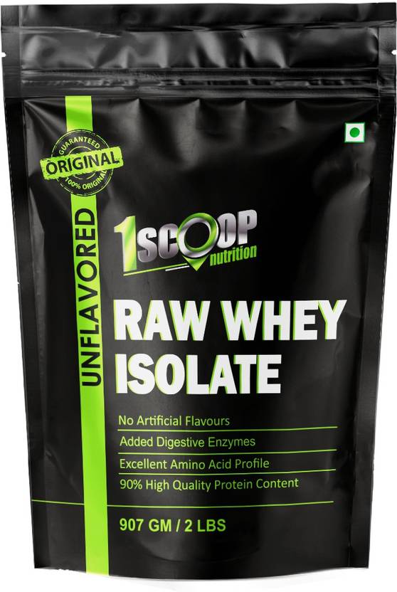 1 Scoop Nutrition Raw+Isolate Whey Protein Powder with Digestive