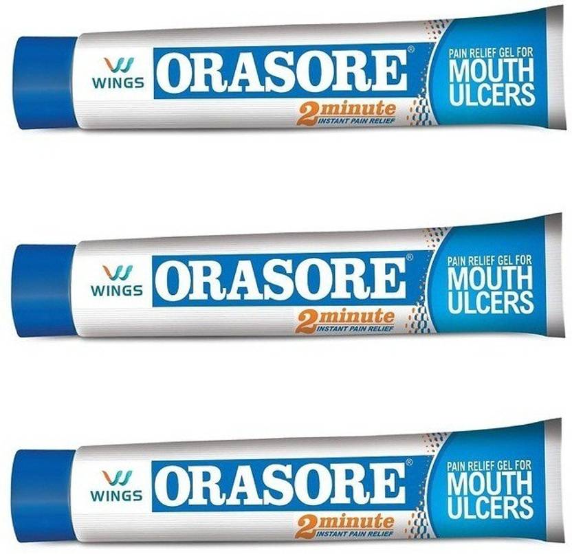 Orasore Gel for mouth Ulcer (Pack of 3) Regular Buy Oral Care