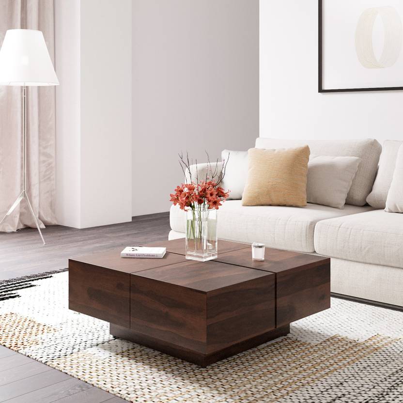 Flipkart Perfect Homes PureWood Sheesham Coffee Table Price in India