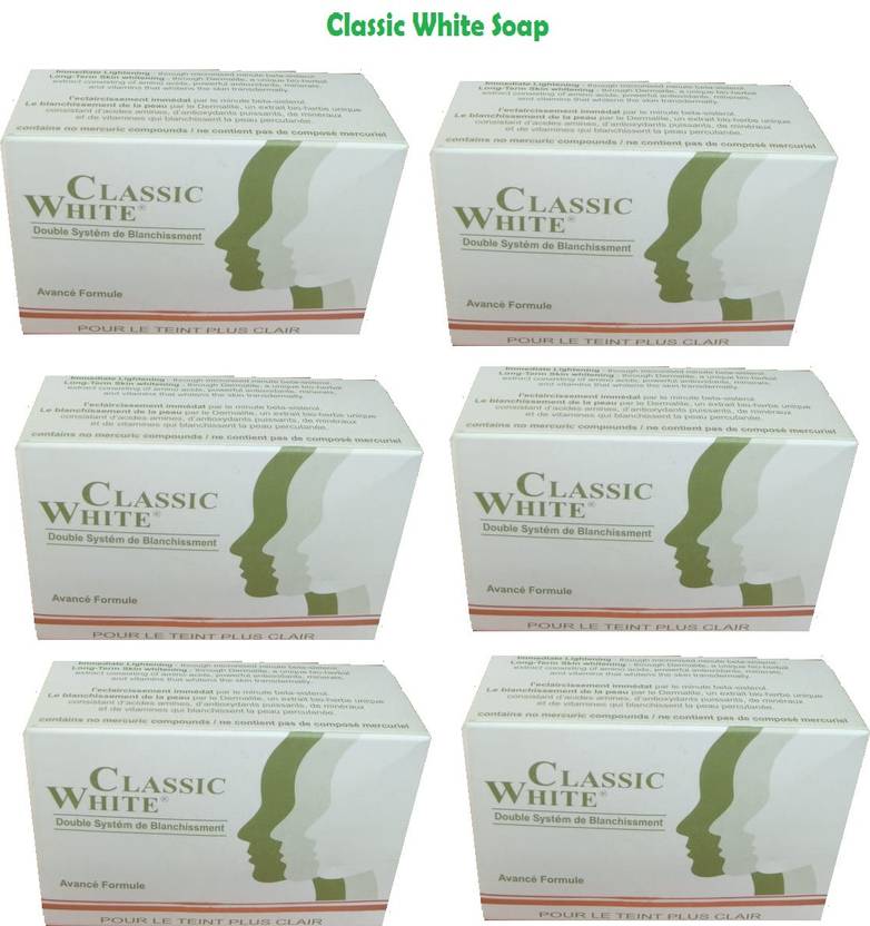 classic white Soap For Skin Whitening & Fairness(Pack Of 6) Price in