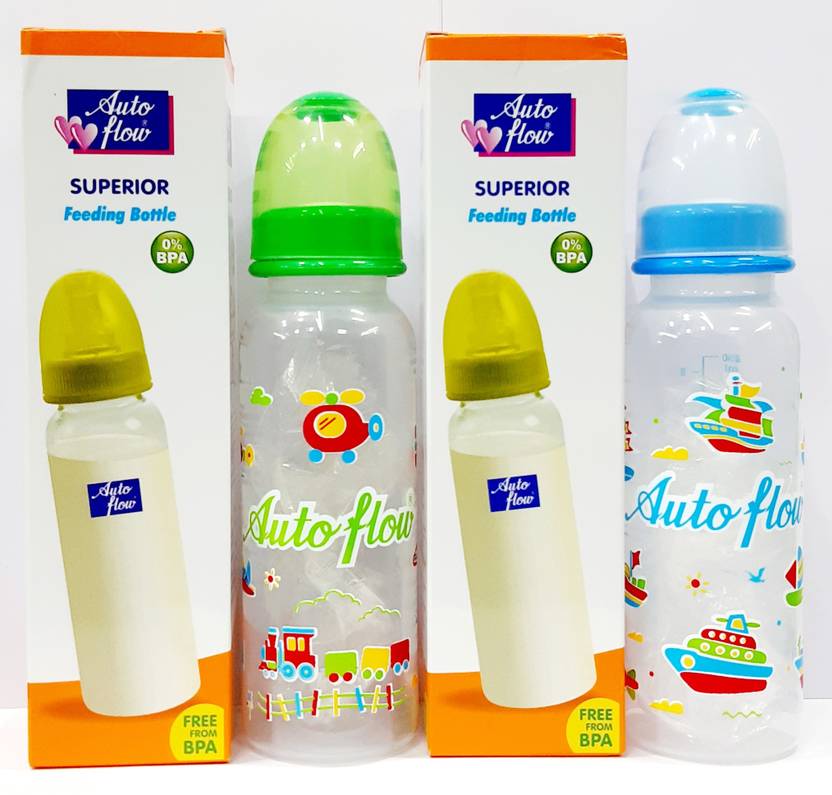 Auto Flow Superior Feeding Bottle 0 BPA, 250 ml, Pack of 2 250 ml